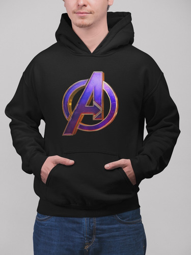 Poleron Avengers Vengadores Marvel Algodon Estampado Inviern