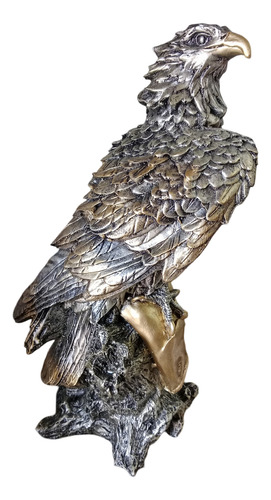 Águila Alcón Ave C/ Salmón 40 Cm Metálico