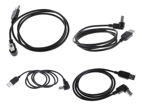 4pcs 90 ° Cable Usb2.0 A Usb Type-b Cable Adaptador De