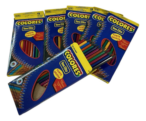 Lápices New Elite Colores 12 Pz Kit 6 Pack