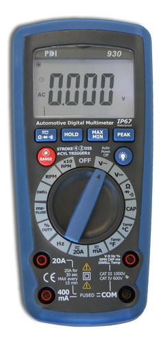 Pdi Dm-930 Multímetro Automotriz De Mano, Azul