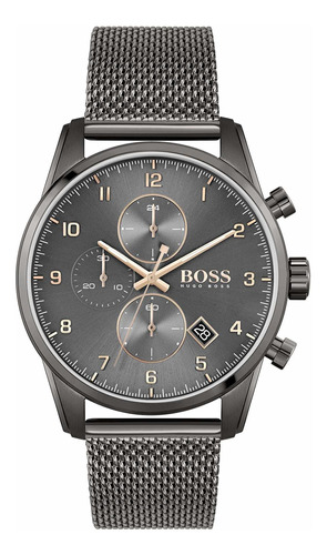 Reloj Hombre Hugo 1513837 Cuarzo Pulso Gris En Acero