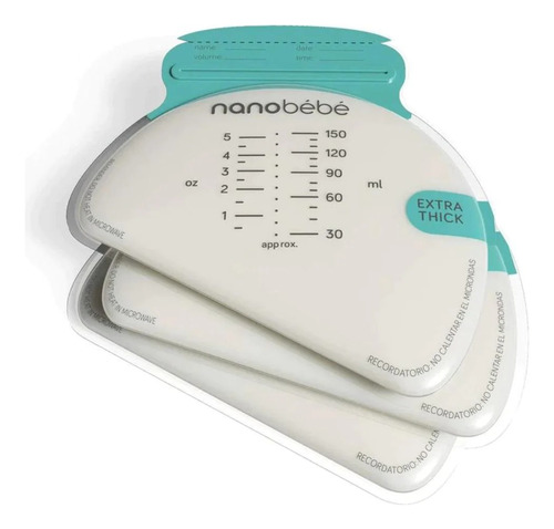 Bolsas Almacenamiento De Leche 5oz X50 Nanobebe