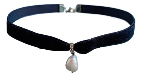 Black Velvet Ribbon Choker Irregular Waterdrop Square