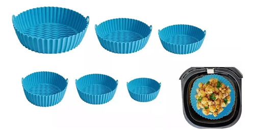 Molde De Silicona Para Airfryer Freidora Protector Set X 6 U