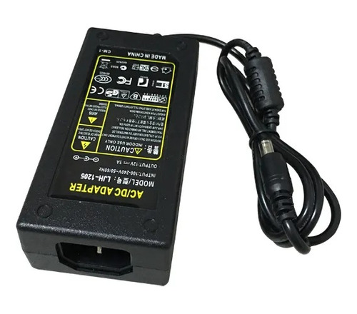 Fuente Transformador 220v A 12v 5a Luces Led Cargador Pc 