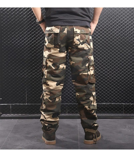 Camuflaje Cargo Pant Casual Hombre Multi Pant O  Mil