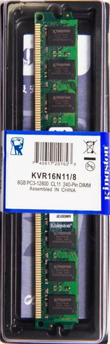 Memória Kingston Ddr3 8gb 1600 Mhz Desktop 16 Chips 1.5v +