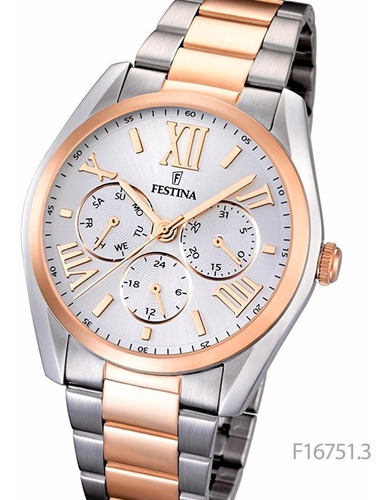 Reloj Festina F16751 3 Multifuncion 5 Atm 100% Acero Envio Gratis Watch Fan Locales Palermo Y Saavedra