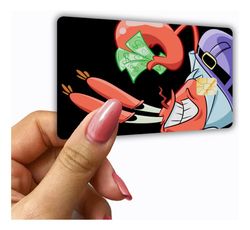 Sticker Para Tarjeta Bancaria Bob Esponja Paquete Con 4