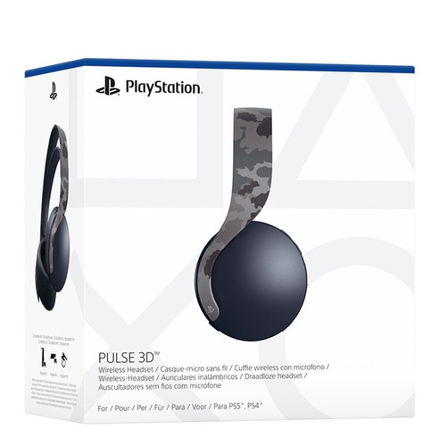 Auriculares Gamer Inalámbricos Playstation  Gray Camouflage