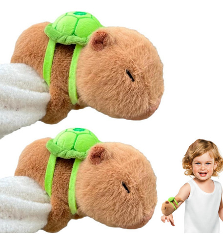 Aa Pulsera De Peluche Capibara Para Niños, Paquete De 2