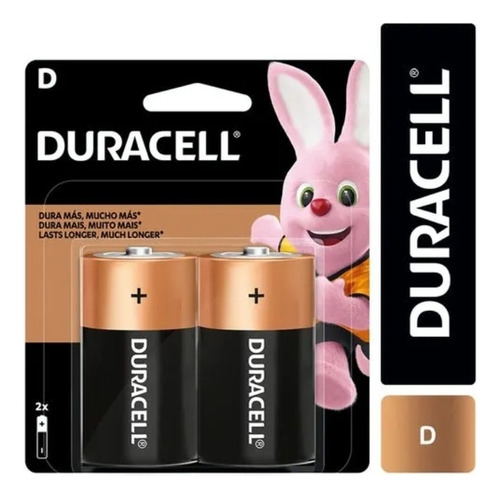 Pilas Alcalinas Duracell D2 1500 Mah X2 Unidades