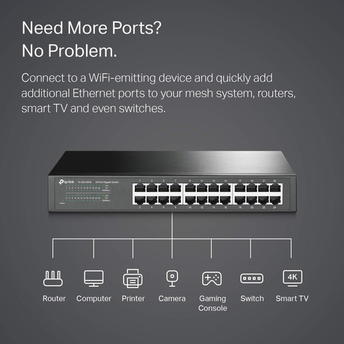 Switch Gigabit Ethernet De 24 Puertos Blindados Tp-link Tl-s