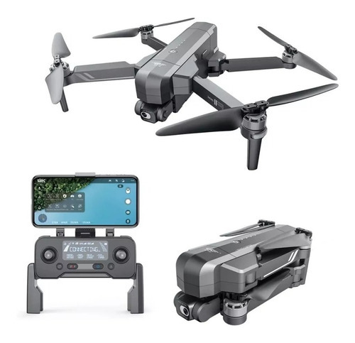 Drone Sjrc F11s 4k Pro Com Câmera Prateado Cinza  1 Bateria Cor Dark Gray