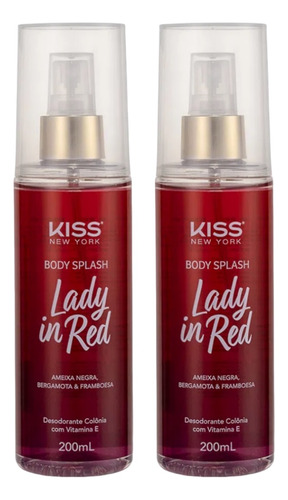 Kiss Corporal Lady In Red Casual Body Splash 200ml Para Sem Gênero