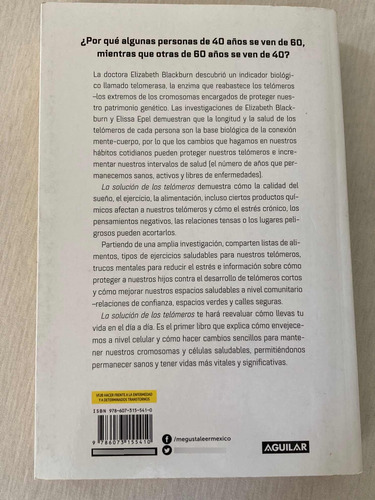 Libro La Solucion De Los Telomeros: Elizabeth Blackburn (Usado)
