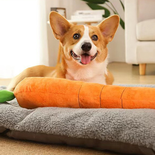 Osr Juguete Zanahoria Chillona De Peluche Para Perros