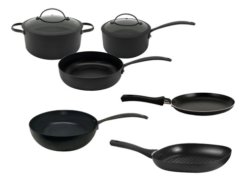 Set Ollas Hudson + Wok + Bifera + Panquequera Total Black