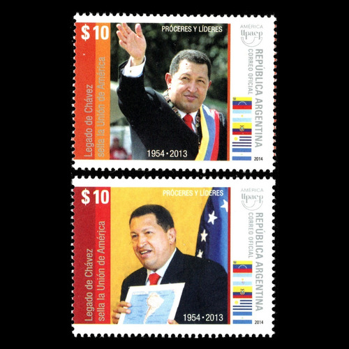 2014 Proceres Y Lideres- Hugo Chavez -  Argentina Mnh
