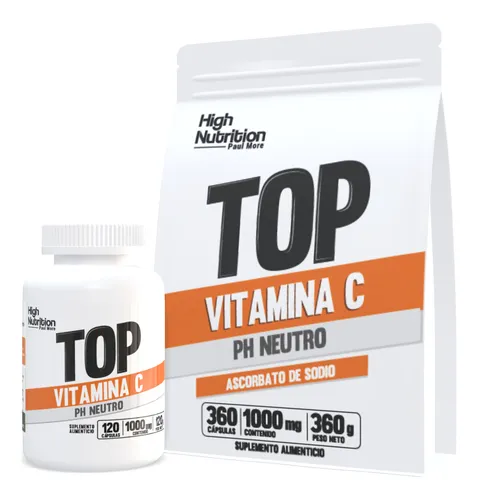 360 Capsulas De 1 Gr. Vitamina C Ph - Neutro (no Acida)