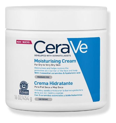 Crema Hidratante Cerave Para Piel Seca A Muy Seca 454g