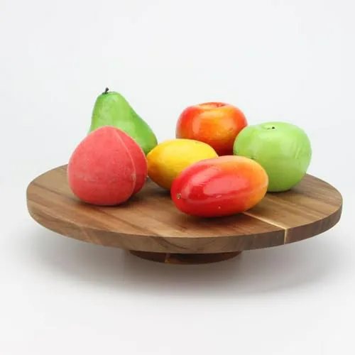 Stand De Madera Redondo 12'' Para Pasteles Y Servir Comida