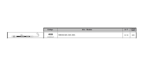 Flexible Freno Del/der Chevrolet C20/d20 1989/1992 540mm