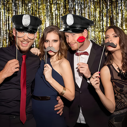 Juego De Accesorios De Disfraz Para Fiestas - Propiedades De Tema Policial De Plástico Para Hombres Y Mujeres, Incluyendo Casco Swat, Placa,