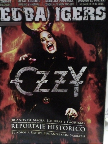 Revista Jedbangers Edicion Número 41 Ozzy Osbourne 30 Años