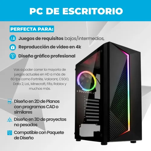 Computadoras Para Juegos - Intel I3 8gb 1tb O Ssd Gtx 1060