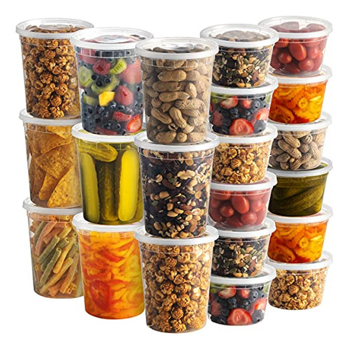 Deli Food Containers With Lids - (48 Sets) 24 - 32 Oz R69pt