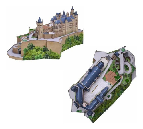 Projeto P/ Fazer Castelo Alemão Maquete Papel Basta Montar