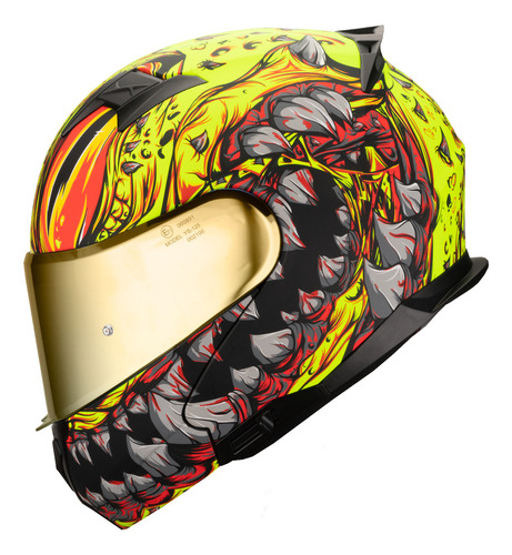Hax Helmets. Casco Para Moto. Dot + Ece 06. Amatista Mutant