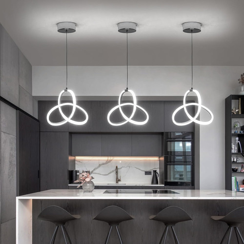 ''lámpara Colgante Led 16w, Altura Ajustable, Moderna Para C