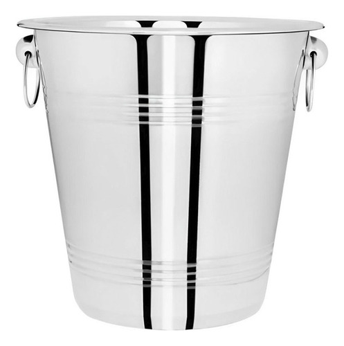 Kit Três Baldes Profissional Aço Inox Weck 4,6l 1,2l 900ml Cor Prateado Lisa