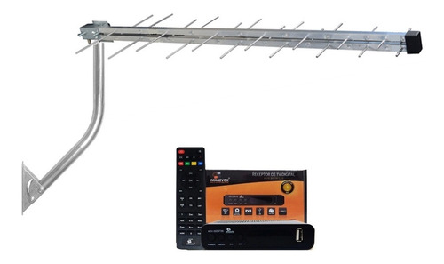 Kit Conversor Digital Hdtv Imagevox + Antena 28 Elementos 