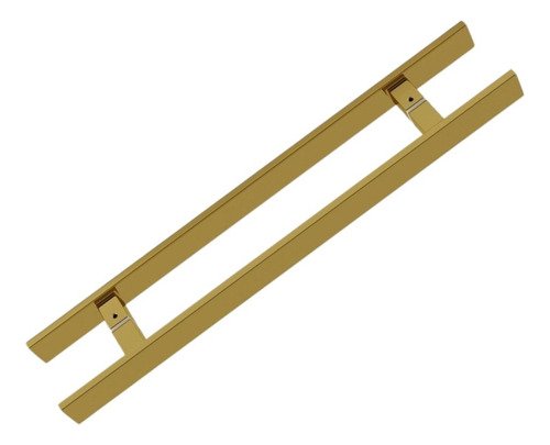 Puxador Porta Dourado Gold Duplo Inox Italy Df926 60cm 600mm