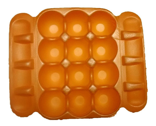 50 Bandeja De Isopor Para 12 Ovos 24x20cm Laranja (50und)