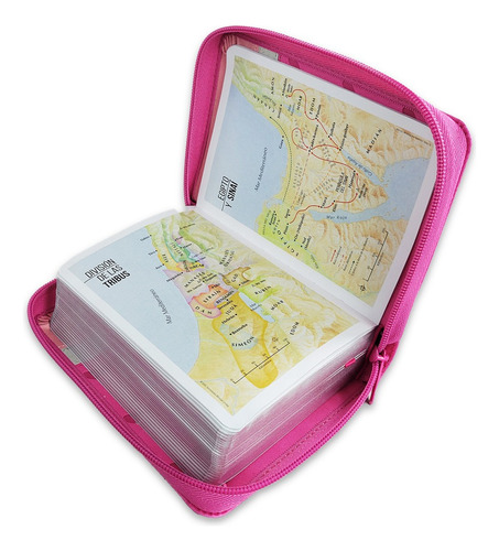 Biblia De Bolsillo Con Cierre Rv1960 Imit Piel Fucsia/blanco