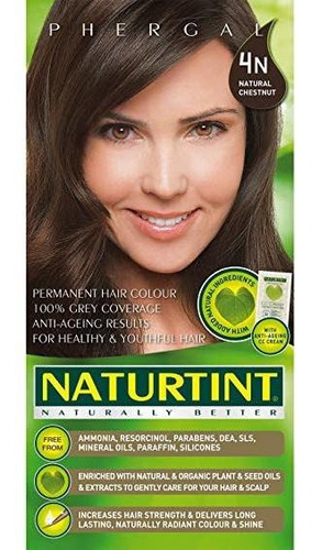 Naturtint Color De Pelo Permanente, 4n Natural Castaño, 5,28