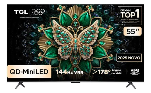 Top 5 Smart TVs com 120Hz para Jogar Console ou PC em 2025 Tcl 4k Qd-mini Led Tv 55 C6k Google Tv<br>