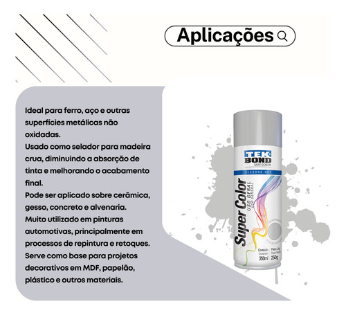 Primer Uso Geral 350ml Tek Bond Kit C/ 3
