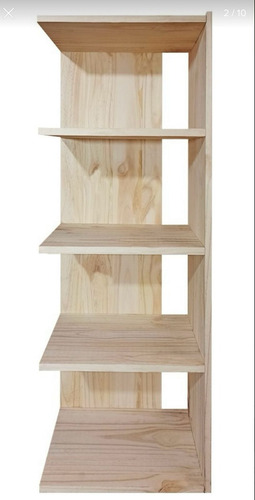 Estante Biblioteca Organizador Moderno Madera Oficina Natural