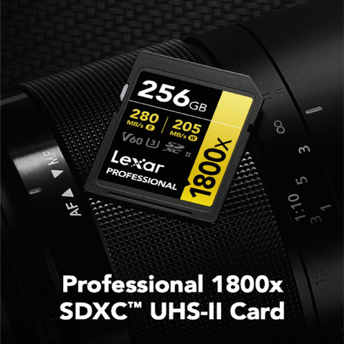 Tarjeta de memoria Lexar Professional Tarjeta SD profesional de 256 GB y 270 mb