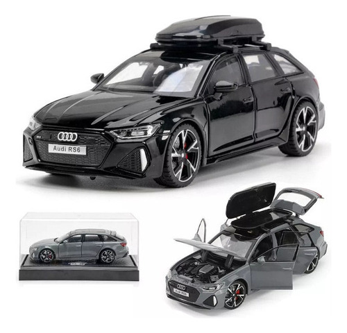 Audi Rs6 Avant Miniatura Metal Coche Con Luces Y Sonido 1/32