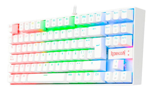 Teclado Redragon K552 Kumara 2 Mecanico Es Blanco Iluminación Rainbow