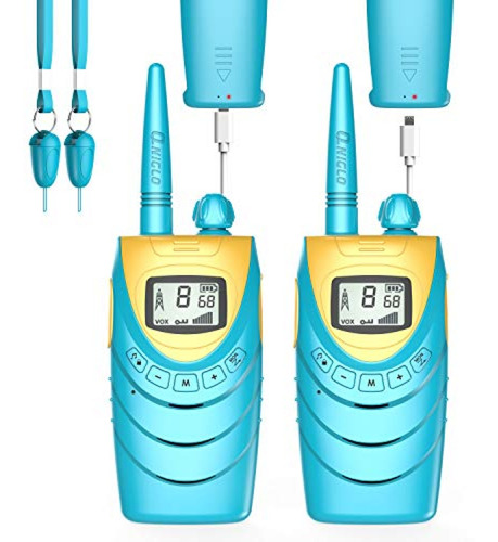 Walkie Talkies Para Niños, Paquete De 2 Recargables, Juguet