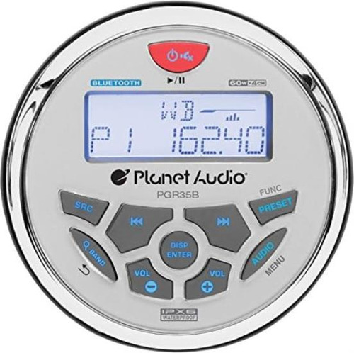 Planet Audio Pgr35b Receptor De Medidor Marino Resistente A 