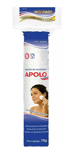 Discos Algodão Apolo - 100% Puro - 35g/70g - Facial